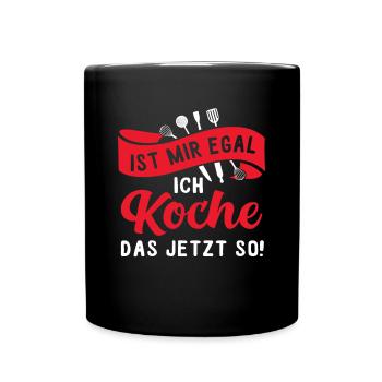 Super Koch Spruch, kochen Geschenk - Tasse einfarbig - Schwarz - Vorne
