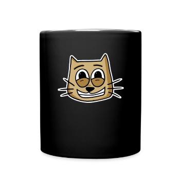 Chat Visage de chat - Mug uni - noir - Devant