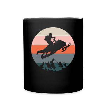 Snowmobile snowmobile snowmobile winter sports gift - Full Colour Mug - black - Front