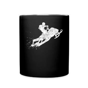 Motoneigiste motoneige cadeau rétro vintage - Mug uni - noir - Devant