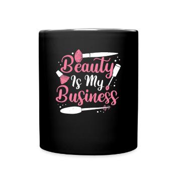 Kosmetikerin Job Beruf Make-up Artist Geschenk - Tasse einfarbig - Schwarz - Vorne