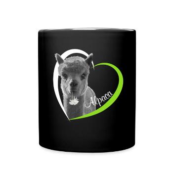 Ich liebe Alpaca, I love Alpaca - Full Colour Mug - black - Front