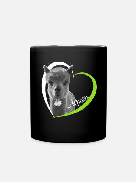 J’adore Alpaca, I love Alpaca - Mug uni - noir