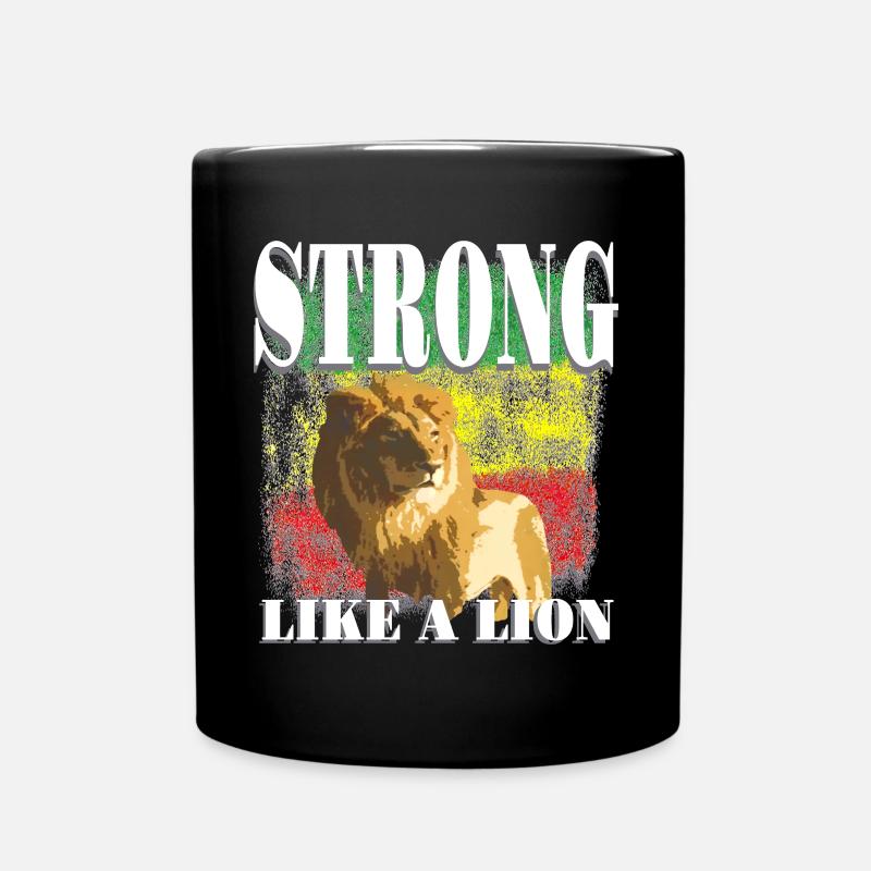 Lion Rasta - Mug uni - noir