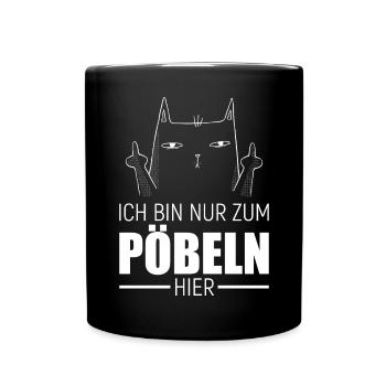 Je suis juste ici pour me moquer - Mug uni - noir - Devant
