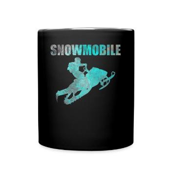 Motoneigiste motoneige cadeau rétro vintage - Mug uni - noir - Devant