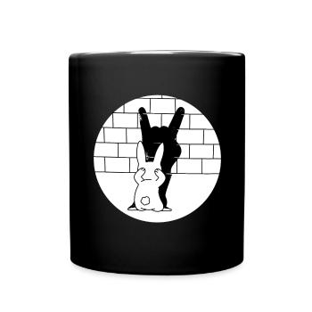 Böser Hase Osterhase Ostern Gefängnis Rock Musik - Tasse einfarbig - Schwarz - Vorne