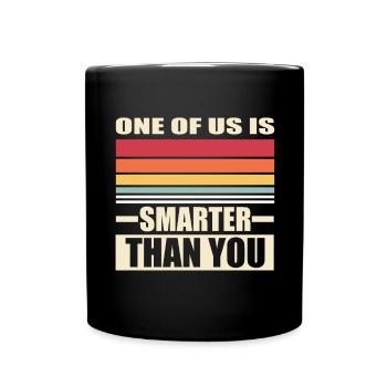 One of us is smarter than you Barres Vintage - Mug uni - noir - Devant