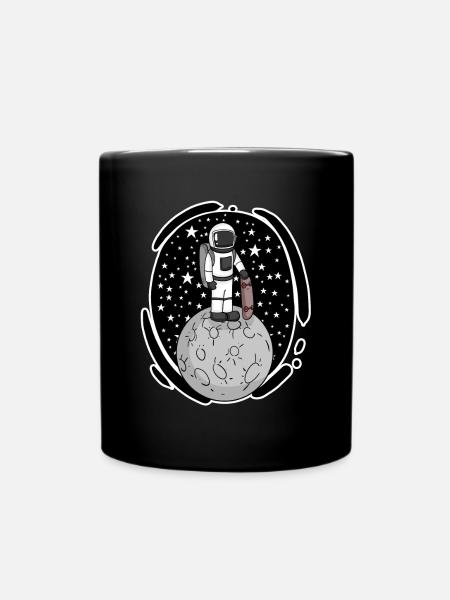 Skateboard skateboard de skateboard de skateboard astronaute - Mug uni - noir