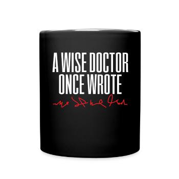 Arzt Doktor Medizin Handschrift - Tasse einfarbig - Schwarz - Vorne