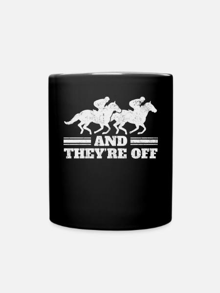 Cavalier de course de chevaux Cavalier - Mug uni - noir
