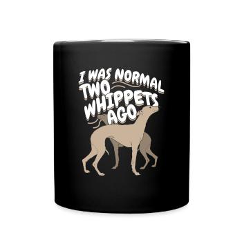 Deux whippets chien propriétaire de chien cadeau - Mug uni - noir - Devant