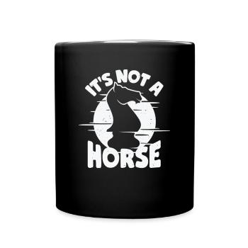 Schachfigur Schach Schachspieler Geschenk - Tasse einfarbig - Schwarz - Vorne