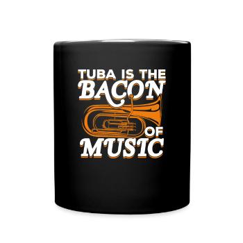 Drôle tuba Tubist Tuba joueur cadeau - Mug uni - noir - Devant