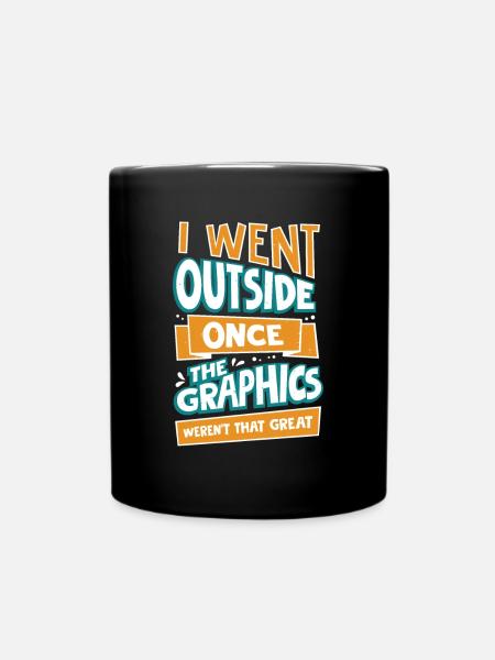 Gaming Gamer PC Computerspieler Geschenk - Tasse einfarbig - Schwarz