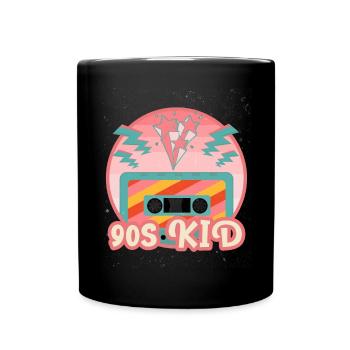 Mixtape Kassette 90s Kid Sterne Blitze - Tasse einfarbig - Schwarz - Vorne