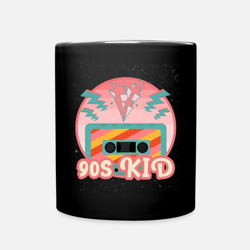 Mixtape Kassette 90s Kid Sterne Blitze - Tasse einfarbig - Schwarz