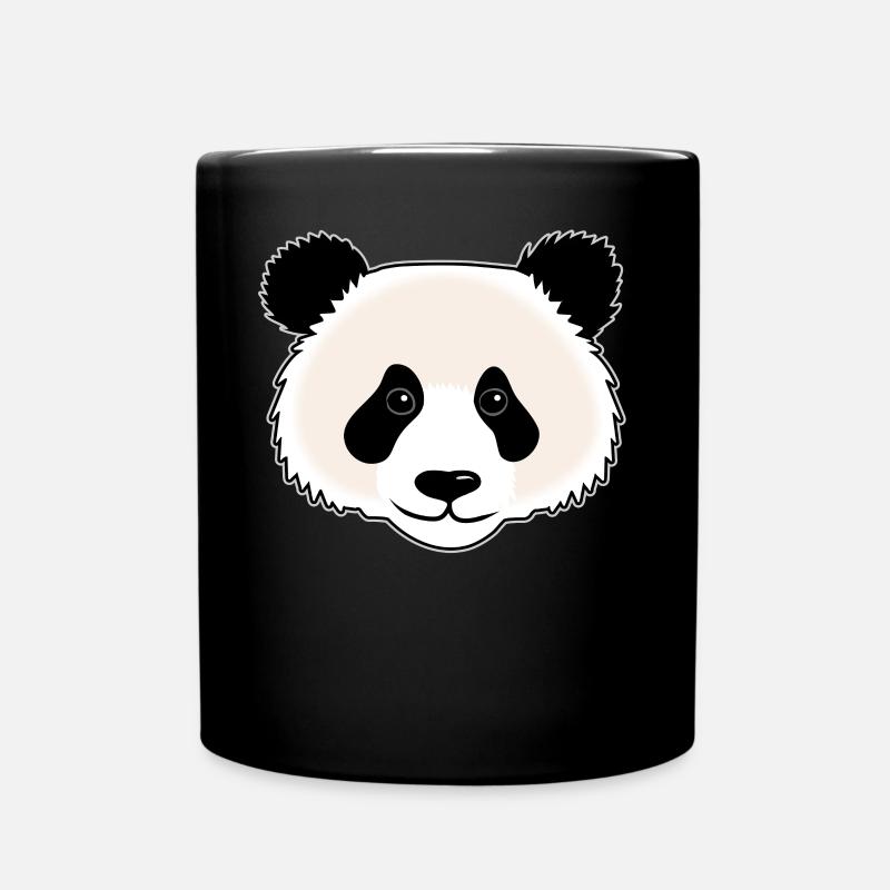 Großer Panda Lustig Geschenk Damen Herren Kinder - Tasse einfarbig - Schwarz