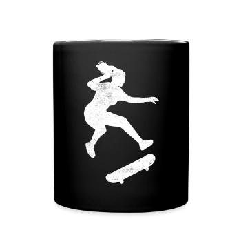Skaten Skater Skateboard Skate - Tasse einfarbig - Schwarz - Vorne