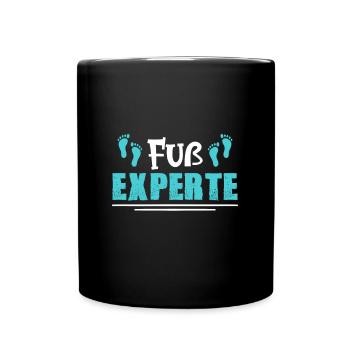 Fuß Experte - Tasse einfarbig - Schwarz - Vorne