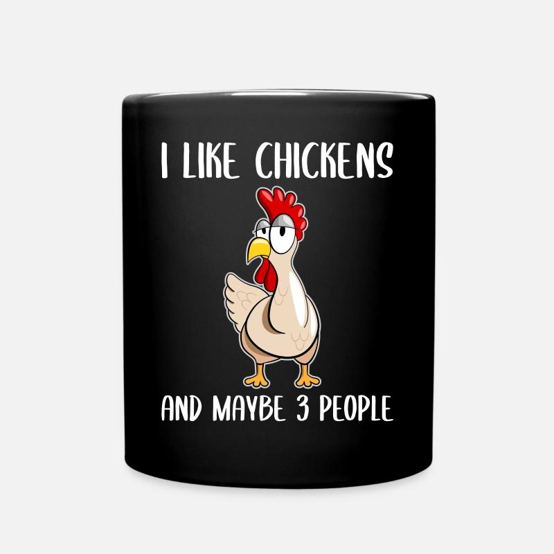 Poulets sort Drôle poulet cadeau poules - Mug uni - noir