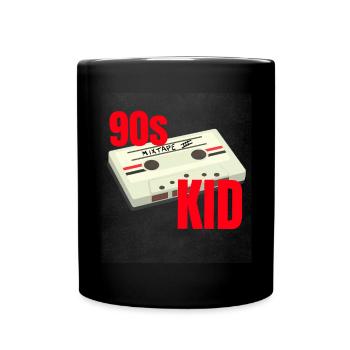 90s Vibe Mixtape Cassette Theme Party 90s - Full Colour Mug - black - Front