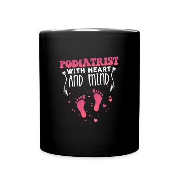 Podiatrist with heart and mind - Mug uni - noir - Devant