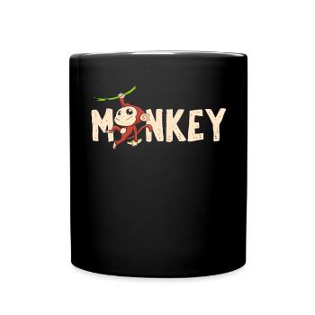 Singe Primate Singe - Mug uni - noir - Devant