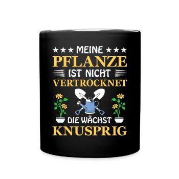 Garten Gärtner Gärtnern Spruch Gartenbau Pflanzen - Tasse einfarbig - Schwarz - Vorne