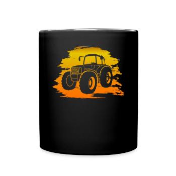 Tractor Trecker Farmer Farming Gift - Full Colour Mug - black - Front