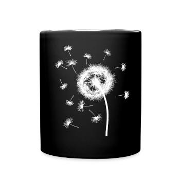 Pusteblume - Tasse einfarbig - Schwarz - Vorne