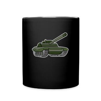 Panzer - Tasse einfarbig - Schwarz - Vorne