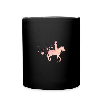 Horse Heart Pink - Full Colour Mug - black - Front