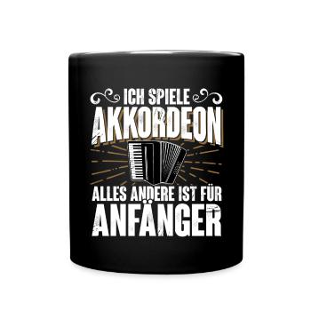 Akkordeon - Tasse einfarbig - Schwarz - Vorne