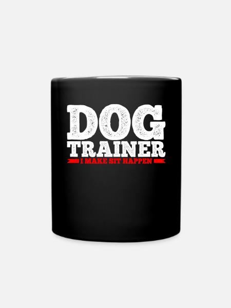 Hundetrainer Hundetraining - Tasse einfarbig - Schwarz