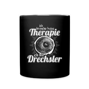 drechseln Drechsler Handwerk Holz - Tasse einfarbig - Schwarz - Vorne