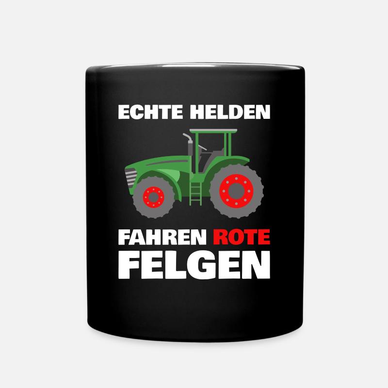 Landwirtschaft Traktor Trekker Traktorfahrer - Tasse einfarbig - Schwarz