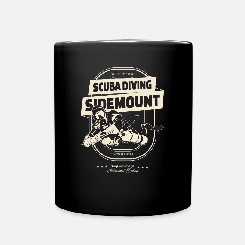 Sidemount Tauchen Höhlentauchen Geschenk no limits - Tasse einfarbig - Schwarz