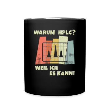 Chromatogramm liquid chromatography retro HPLC - Tasse einfarbig - Schwarz - Vorne