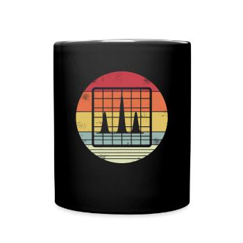 High performance liquid chromatography retro HPLC - Full Colour Mug - black - Front