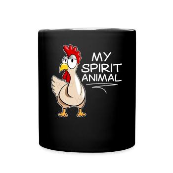 Poulets cadeau Drôle sort poule élevage - Mug uni - noir - Devant