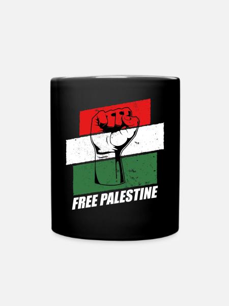Free Palestine - Full Colour Mug - black