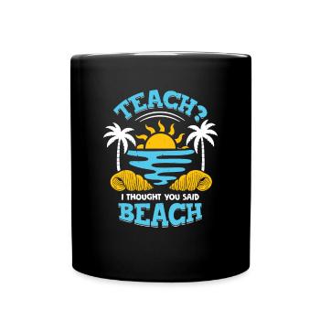 enseignant vacances plage vacances d’été cadeau - Mug uni - noir - Devant