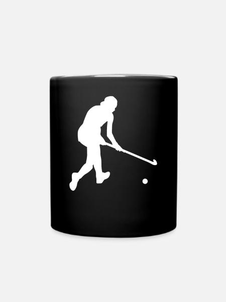 Feldhockey Hockey Spielerin Mannschaft Geschenk - Tasse einfarbig - Schwarz