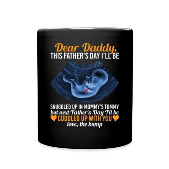 Dear Daddy Love The Bump Baby Ultrasound - Mug uni - noir - Devant