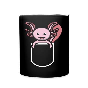 Doux Axolotl - Mug uni - noir - Devant