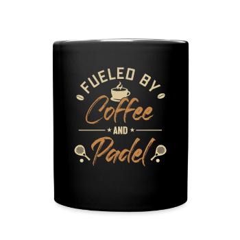Alimenté Par Le Café Et La Padel Padel Tennis - Mug uni - noir - Devant