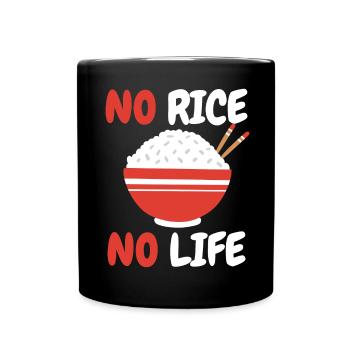 Reis Filipino Philippinen asiatisches Essen - Tasse einfarbig - Schwarz - Vorne
