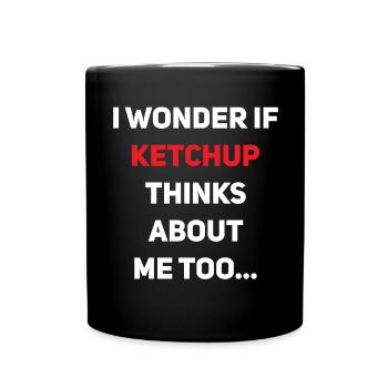 Ketchup Gewürz Tomatensauce Ketchup-Liebhaber - Tasse einfarbig - Schwarz - Vorne
