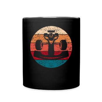 Voiture de course de course voiture de course cadeau rétro vintage - Mug uni - noir - Devant